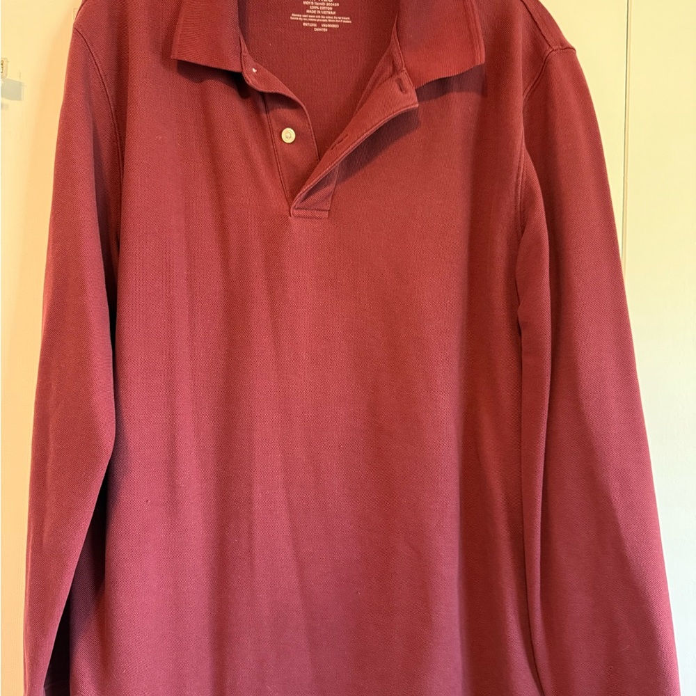 L.L. Bean Men's Polo Shirt - Wine Red